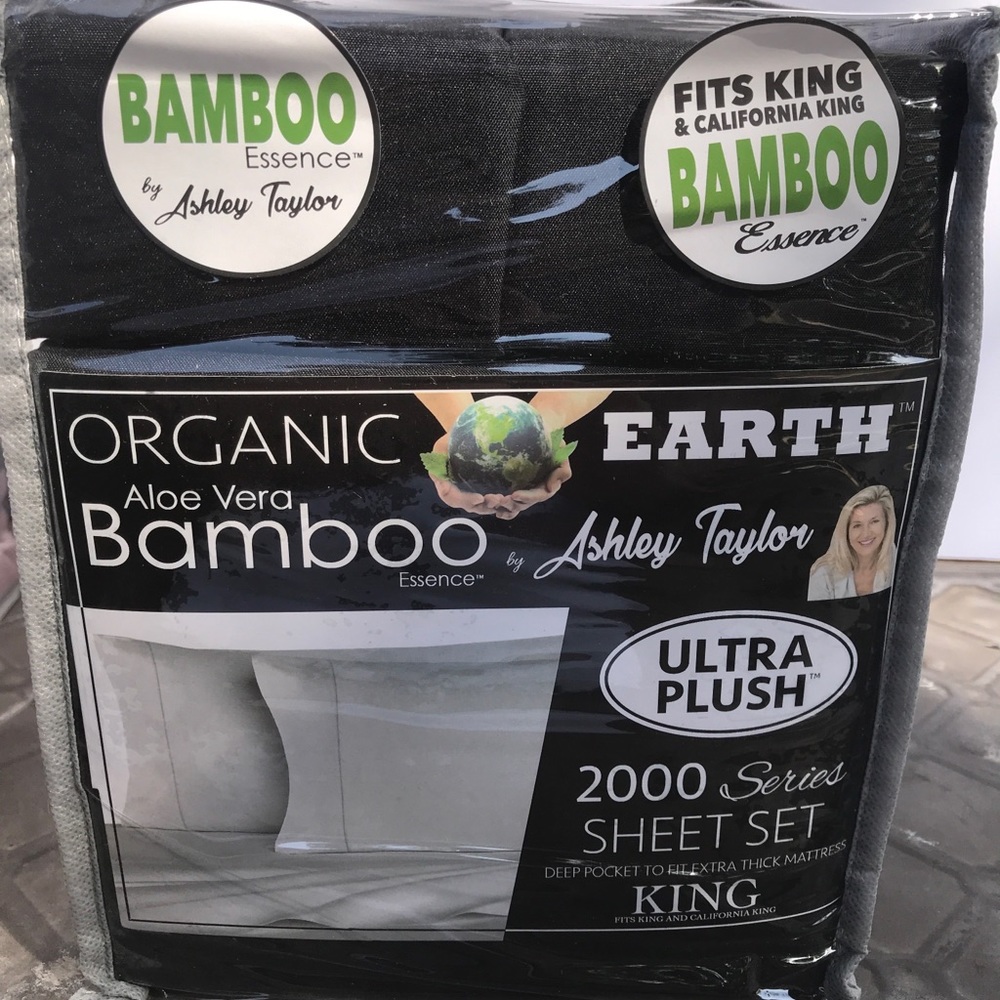 Bed Sheet Set King/Cal King Black